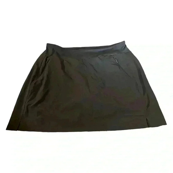 Athleta Soho Brown / Gray Skort with Skirt and Shorts Size 8 with zipper… - Picture 2 of 6
